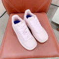 BURBERRY 26S LACE UP SNEAKERS IN LIGHT PINK CALFSKIN