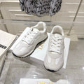 DIOR 25S C'EST DIOR SNEAKER IN WHITE LIGHT GRAY CALFSKIN AND SUEDE