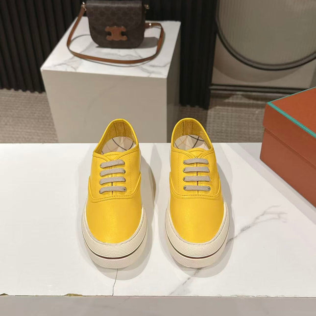 LP 26S LOW-TOP SNEAKERS IN YELLOW CALFSKIN