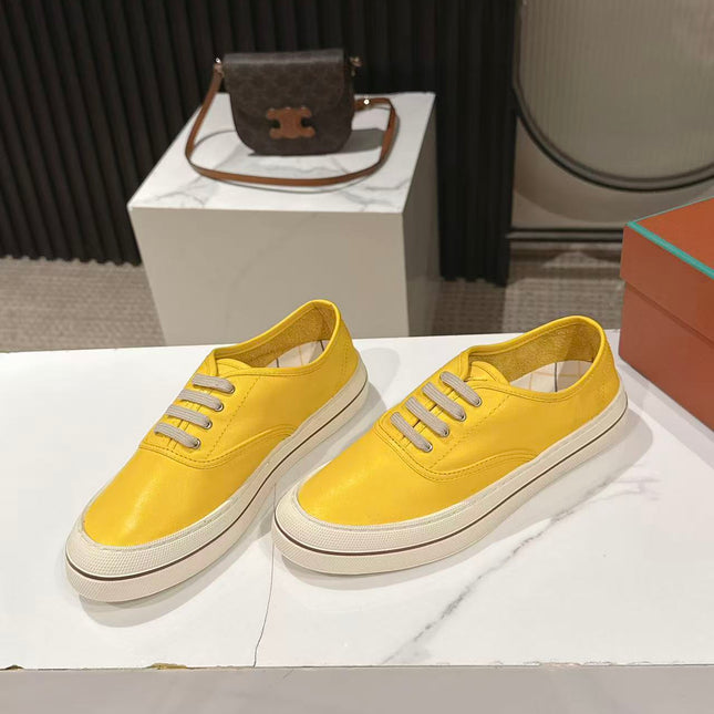 LP 26S LOW-TOP SNEAKERS IN YELLOW CALFSKIN