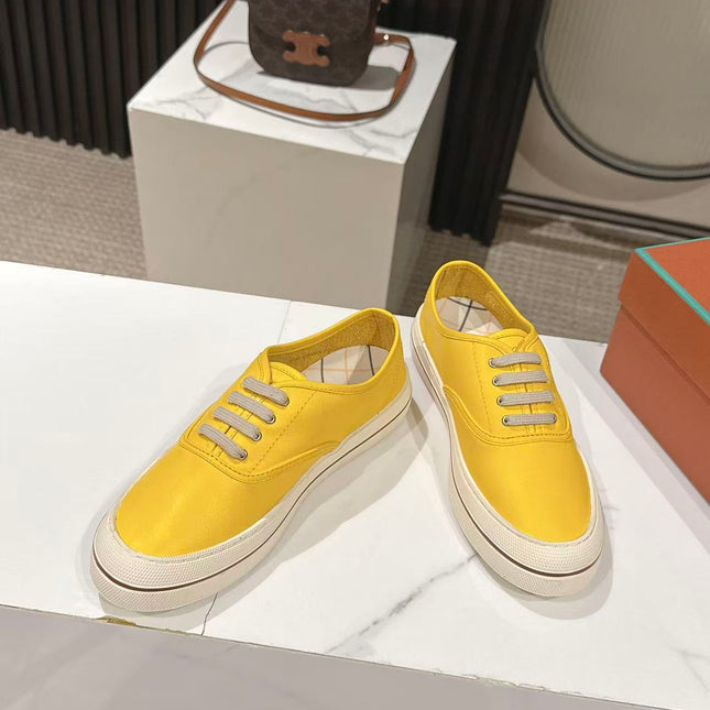 LP 26S LOW-TOP SNEAKERS IN YELLOW CALFSKIN