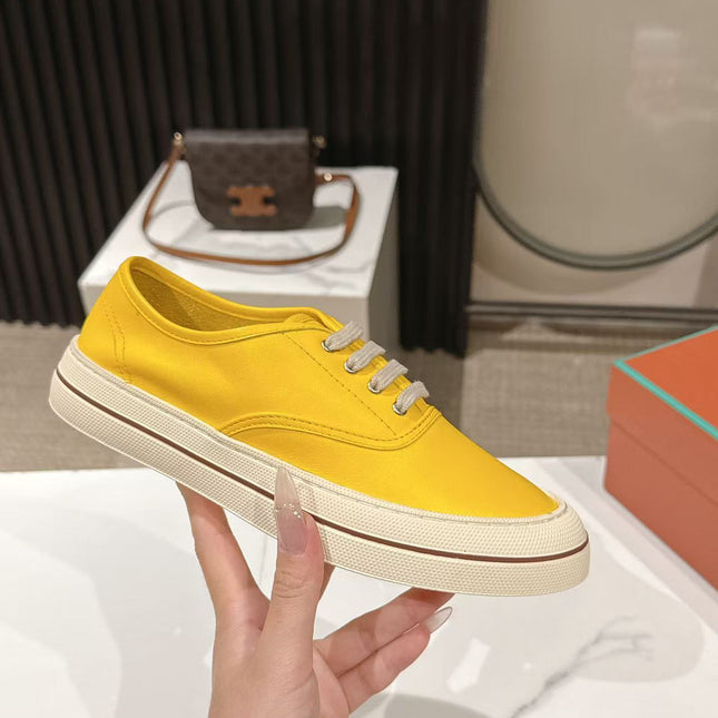 LP 26S LOW-TOP SNEAKERS IN YELLOW CALFSKIN