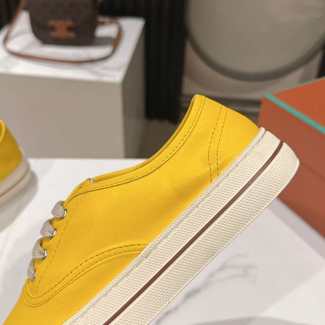 LP 26S LOW-TOP SNEAKERS IN YELLOW CALFSKIN