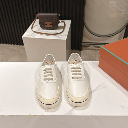 LP 26S LOW-TOP SNEAKERS IN CREAM WHITE CALFSKIN
