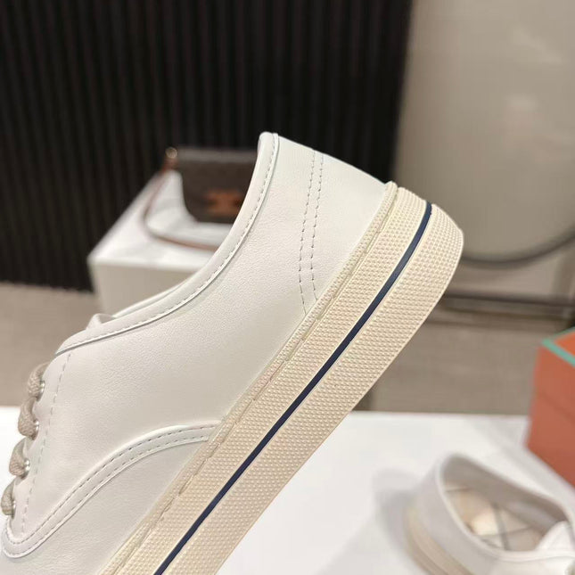 LP 26S LOW-TOP SNEAKERS IN CREAM WHITE CALFSKIN