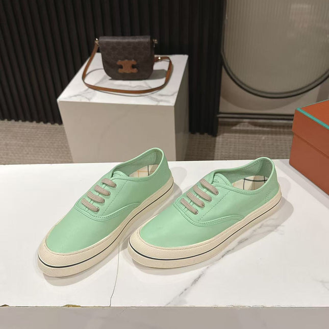 LP 26S LOW-TOP SNEAKERS IN MINT GREEN CALFSKIN