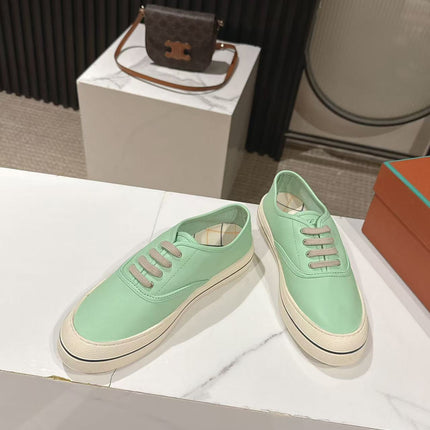 LP 26S LOW-TOP SNEAKERS IN MINT GREEN CALFSKIN