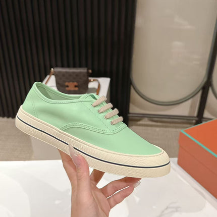 LP 26S LOW-TOP SNEAKERS IN MINT GREEN CALFSKIN