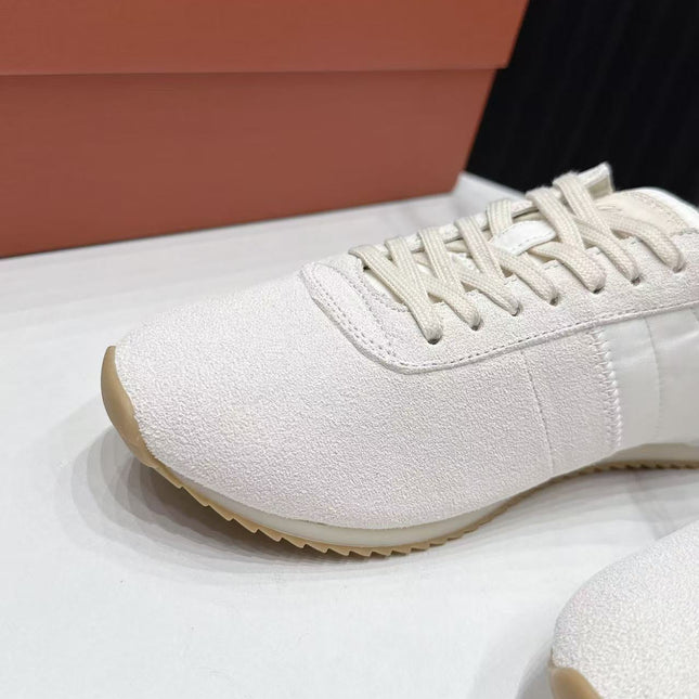 LP 26S WEEKENDER SNEAKERS IN CREAM WHITE SUEDE & TECHNICAL FABRIC