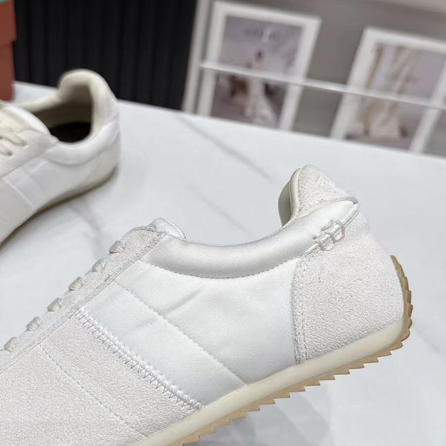 LP 26S WEEKENDER SNEAKERS IN CREAM WHITE SUEDE & TECHNICAL FABRIC