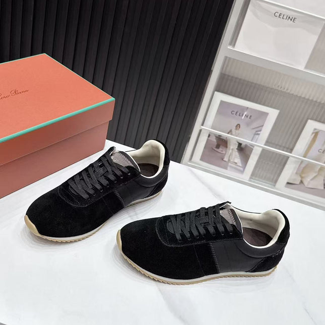 LP 26S WEEKENDER SNEAKERS IN BLACK SUEDE & TECHNICAL FABRIC