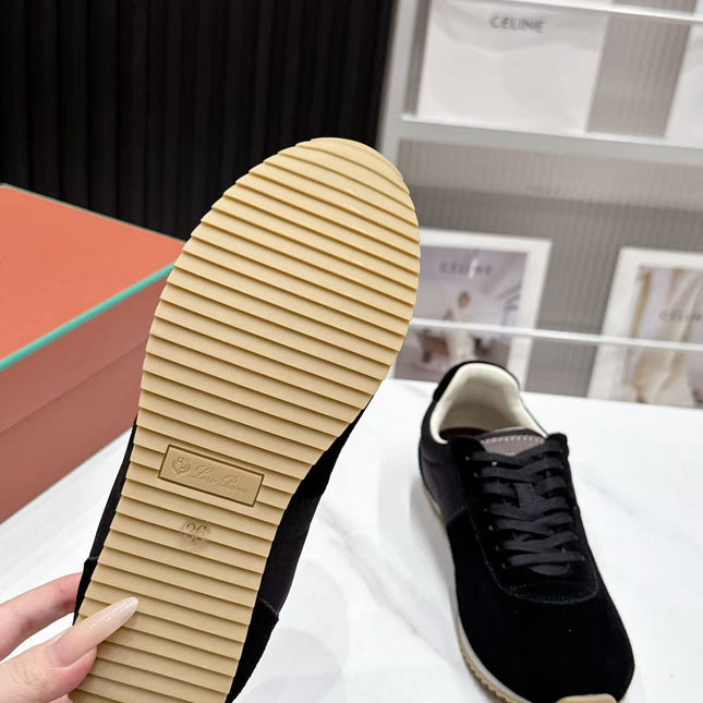 LP 26S WEEKENDER SNEAKERS IN BLACK SUEDE & TECHNICAL FABRIC