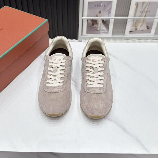 LP 26S WEEKENDER SNEAKERS IN BEIGE GREY SUEDE & TECHNICAL FABRIC