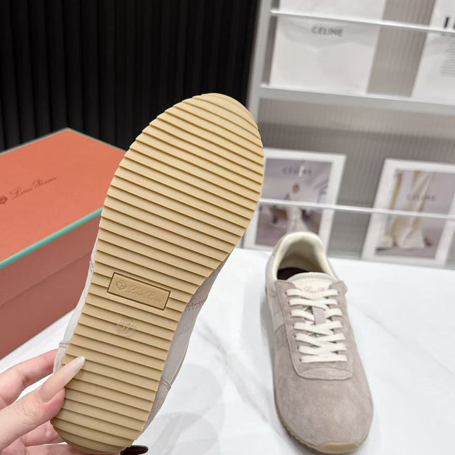 LP 26S WEEKENDER SNEAKERS IN BEIGE GREY SUEDE & TECHNICAL FABRIC