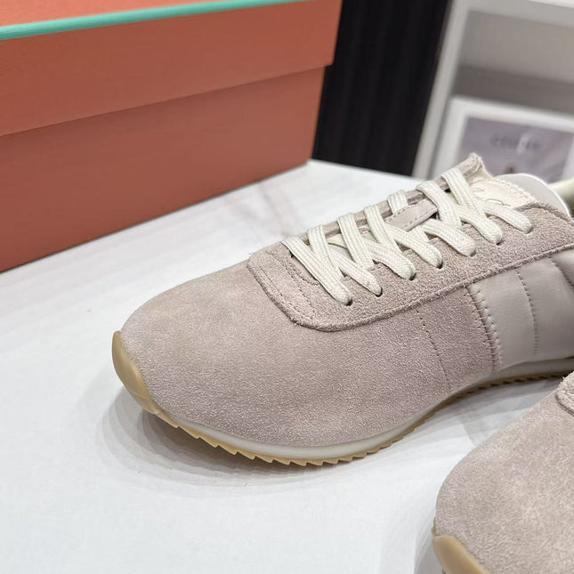 LP 26S WEEKENDER SNEAKERS IN BEIGE GREY SUEDE & TECHNICAL FABRIC