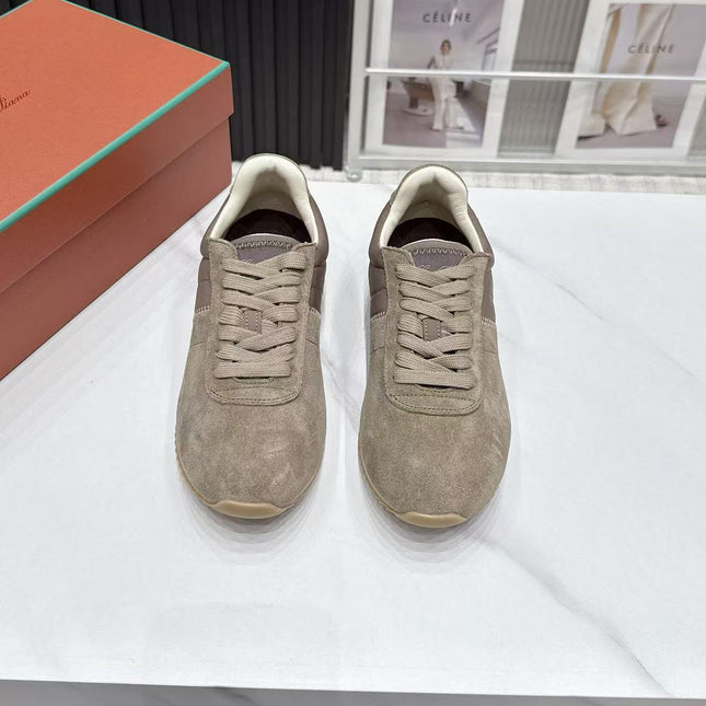 LP 26S WEEKENDER SNEAKERS IN GREYISH BROWN SUEDE & TECHNICAL FABRIC