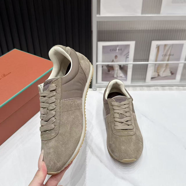 LP 26S WEEKENDER SNEAKERS IN GREYISH BROWN SUEDE & TECHNICAL FABRIC