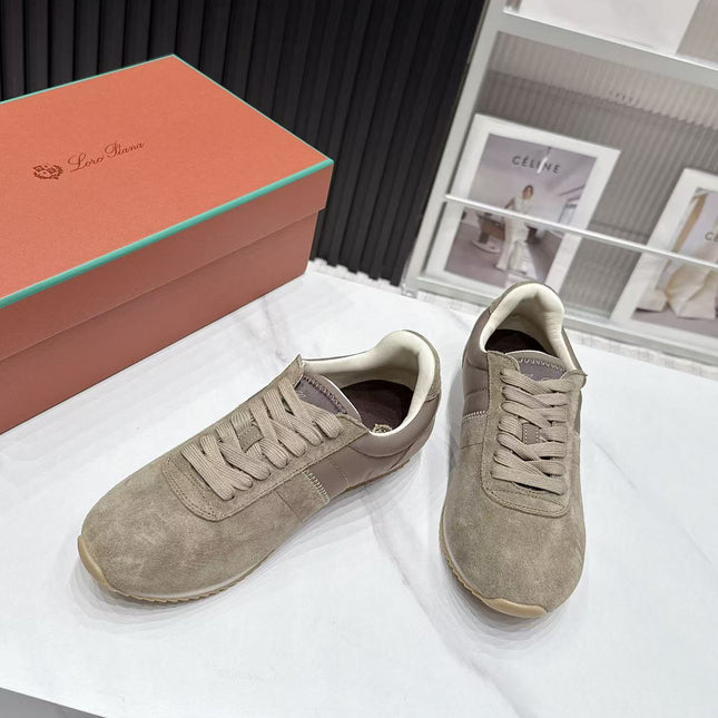 LP 26S WEEKENDER SNEAKERS IN GREYISH BROWN SUEDE & TECHNICAL FABRIC