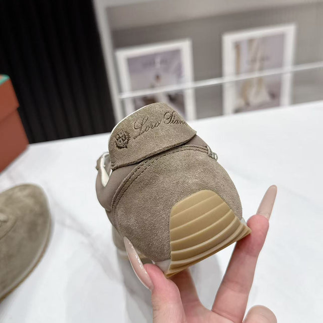 LP 26S WEEKENDER SNEAKERS IN GREYISH BROWN SUEDE & TECHNICAL FABRIC