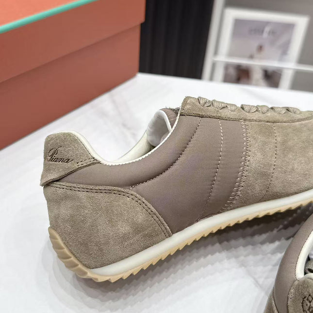 LP 26S WEEKENDER SNEAKERS IN GREYISH BROWN SUEDE & TECHNICAL FABRIC
