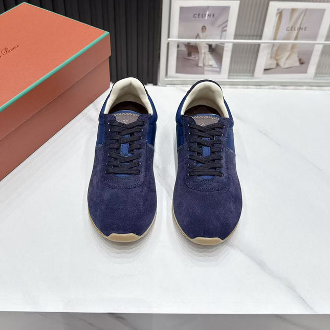 LP 26S WEEKENDER SNEAKERS IN NAVY BLUE SUEDE & TECHNICAL FABRIC