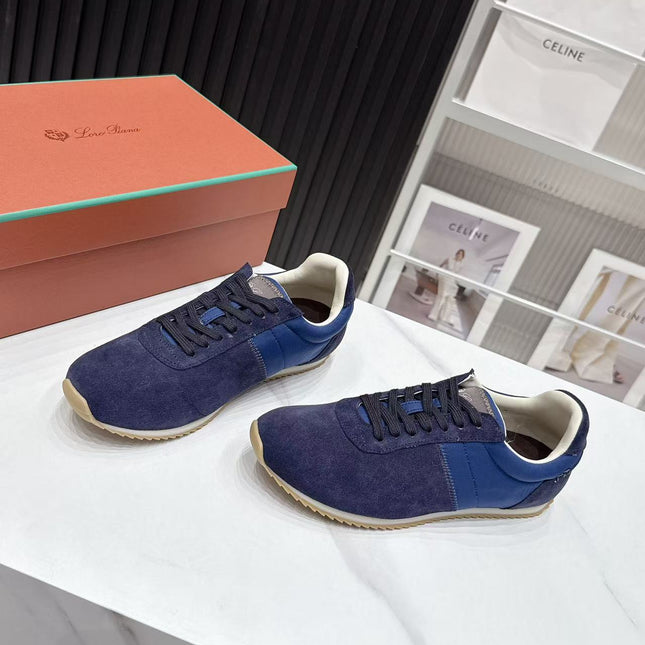 LP 26S WEEKENDER SNEAKERS IN NAVY BLUE SUEDE & TECHNICAL FABRIC