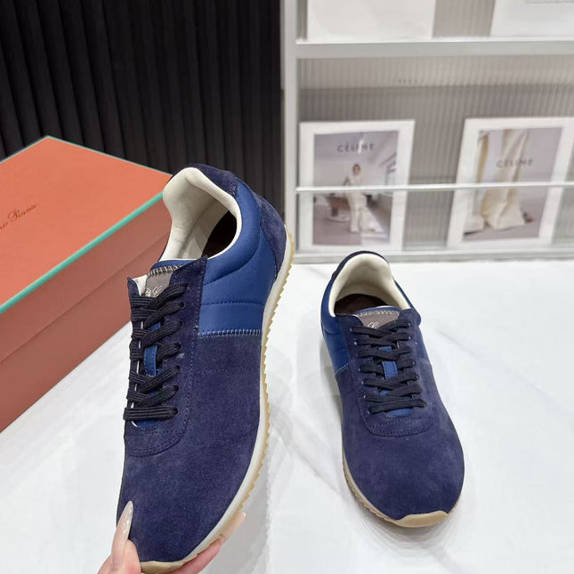 LP 26S WEEKENDER SNEAKERS IN NAVY BLUE SUEDE & TECHNICAL FABRIC