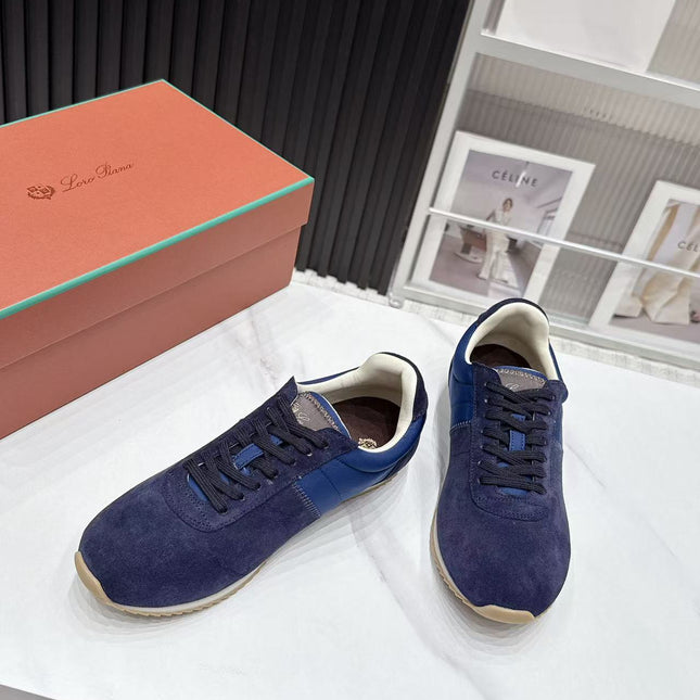 LP 26S WEEKENDER SNEAKERS IN NAVY BLUE SUEDE & TECHNICAL FABRIC