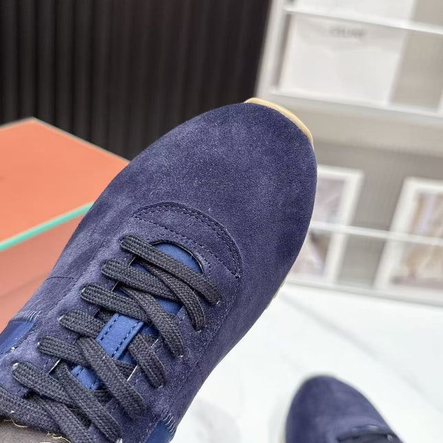 LP 26S WEEKENDER SNEAKERS IN NAVY BLUE SUEDE & TECHNICAL FABRIC