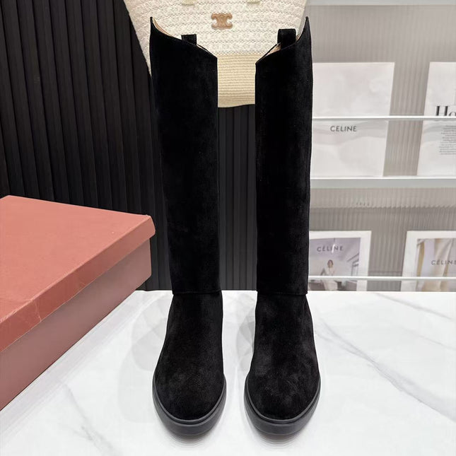LP 26S KNEE-HIGH BOOTS IN BLACK SUEDE