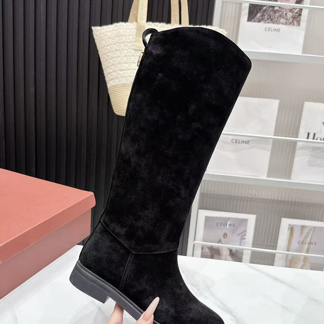 LP 26S KNEE-HIGH BOOTS IN BLACK SUEDE