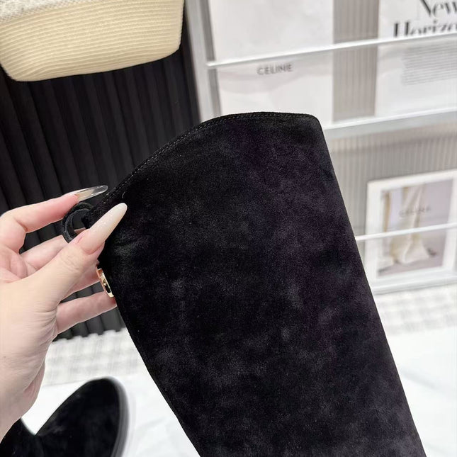 LP 26S KNEE-HIGH BOOTS IN BLACK SUEDE