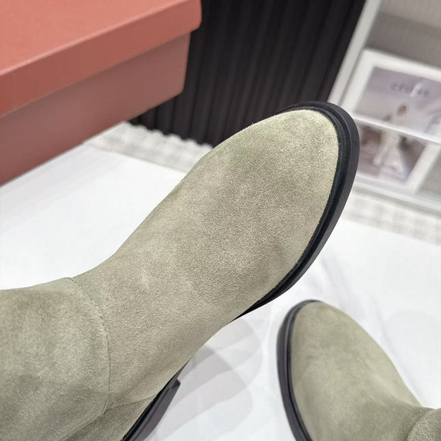 LP 26S KNEE-HIGH BOOTS IN SAGE GREY SUEDE