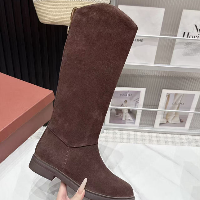 LP 26S KNEE-HIGH BOOTS IN DARK BROWN SUEDE