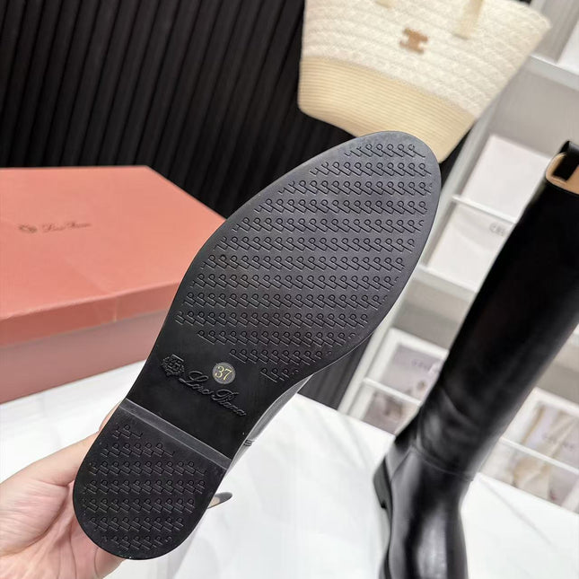 LP 26S KNEE-HIGH BOOTS IN BLACK CALFSKIN