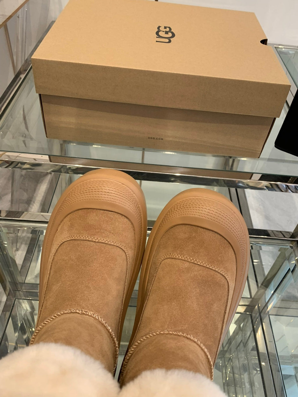 ANKLE BOOTS IN CIDER BROWN SUEDE AND CALFSKIN