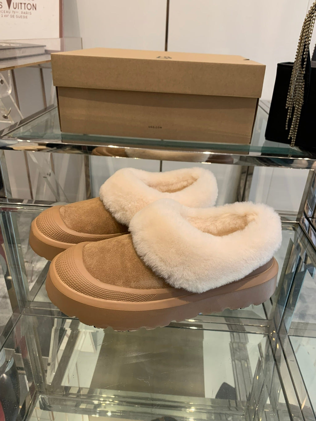 SNOW BOOT IN CIDER BROWN SUEDE AND CALFSKIN
