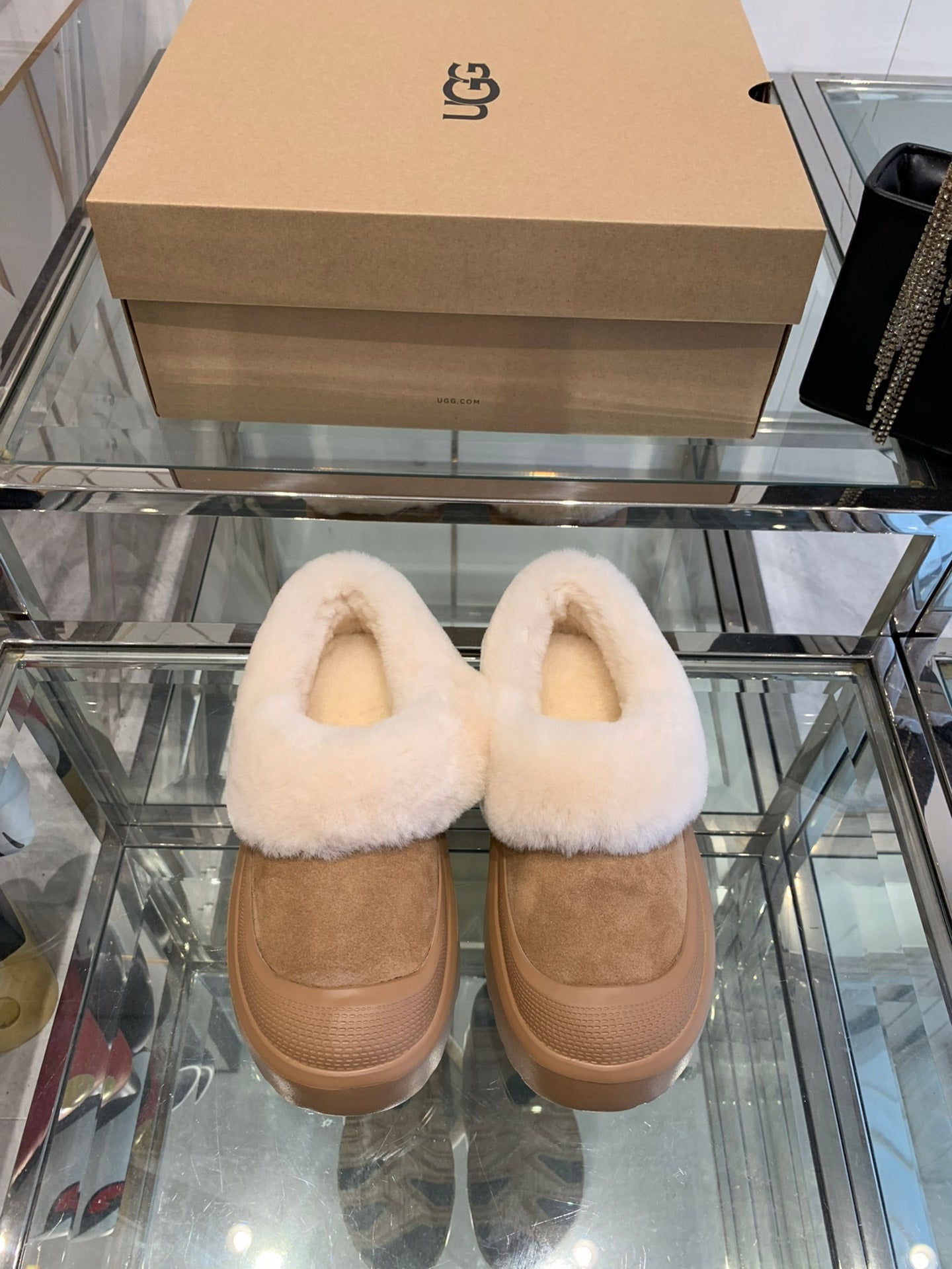 SNOW BOOT IN CIDER BROWN SUEDE AND CALFSKIN
