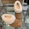 SNOW BOOT IN CIDER BROWN SUEDE AND CALFSKIN