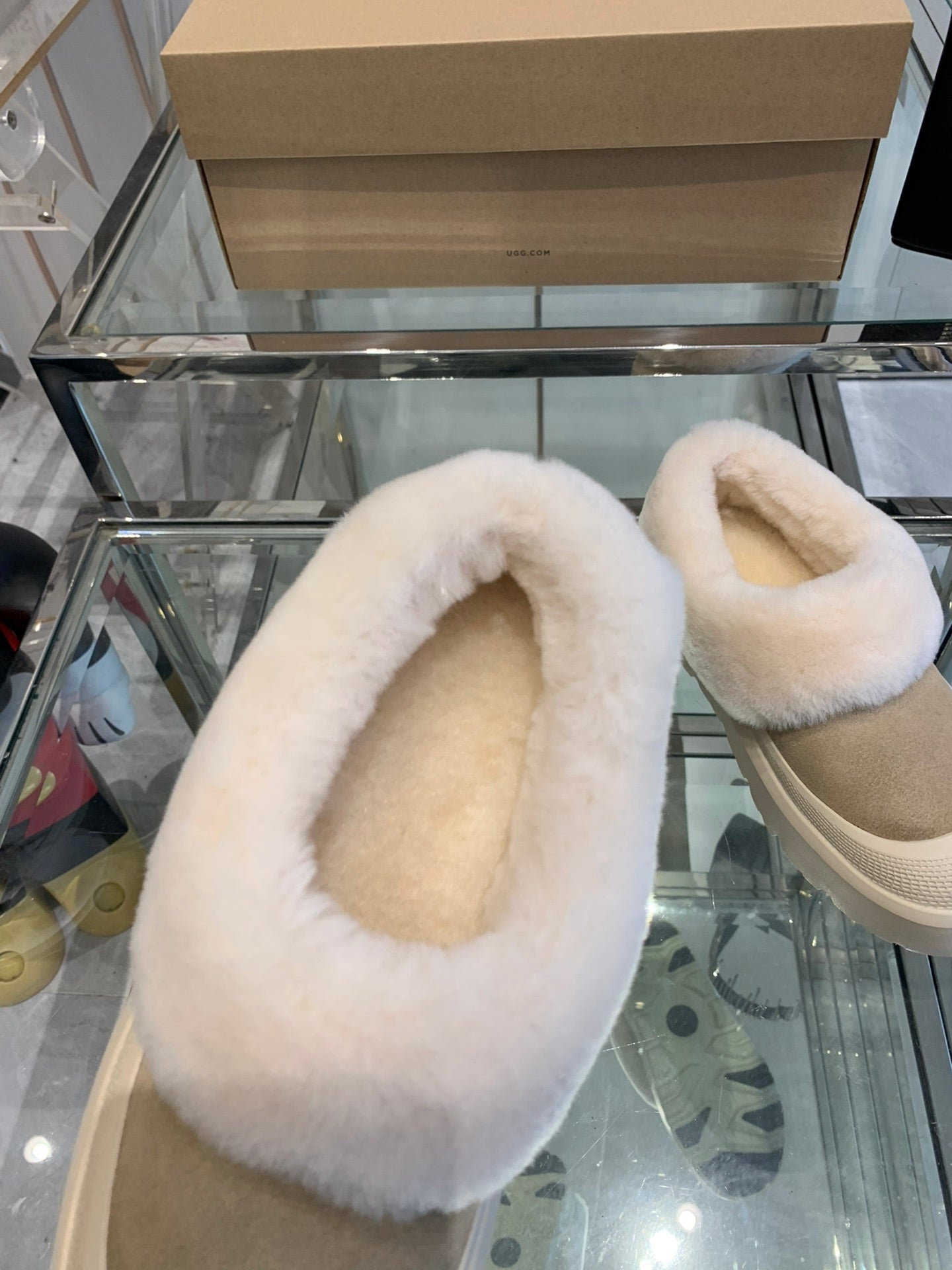 SNOW BOOT IN DESERT BROWN SUEDE AND WHITE CALFSKIN