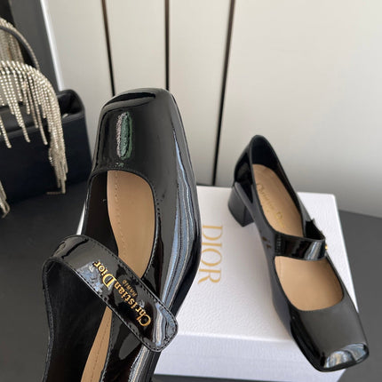 DIOR 26S MARY JANE 45 MM IN BLACK GLOSSY CALFSKIN