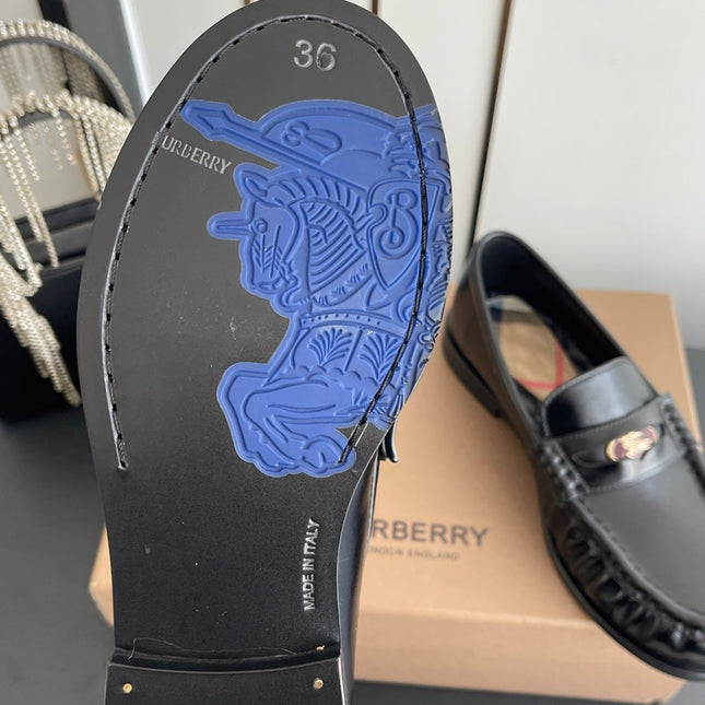 BURBERRY 26S LOAFERS IN BLACK CALFSKIN