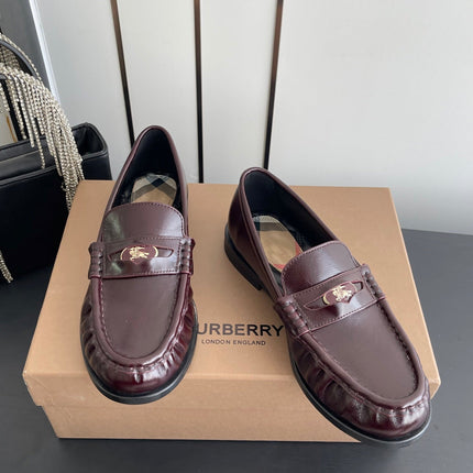 BURBERRY 26S LOAFERS IN DARK BROWN CALFSKIN