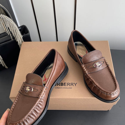 BURBERRY 26S LOAFERS IN BROWN CALFSKIN