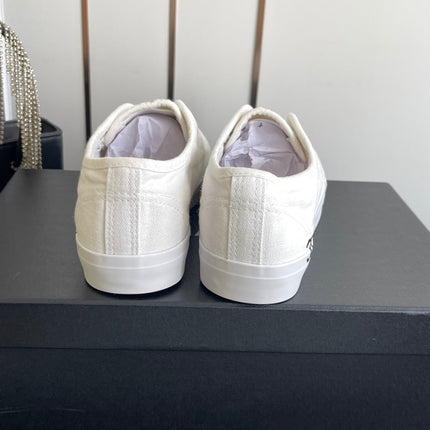 CHANEL 26S LOW TOP SNEAKERS IN WHITE CANVAS