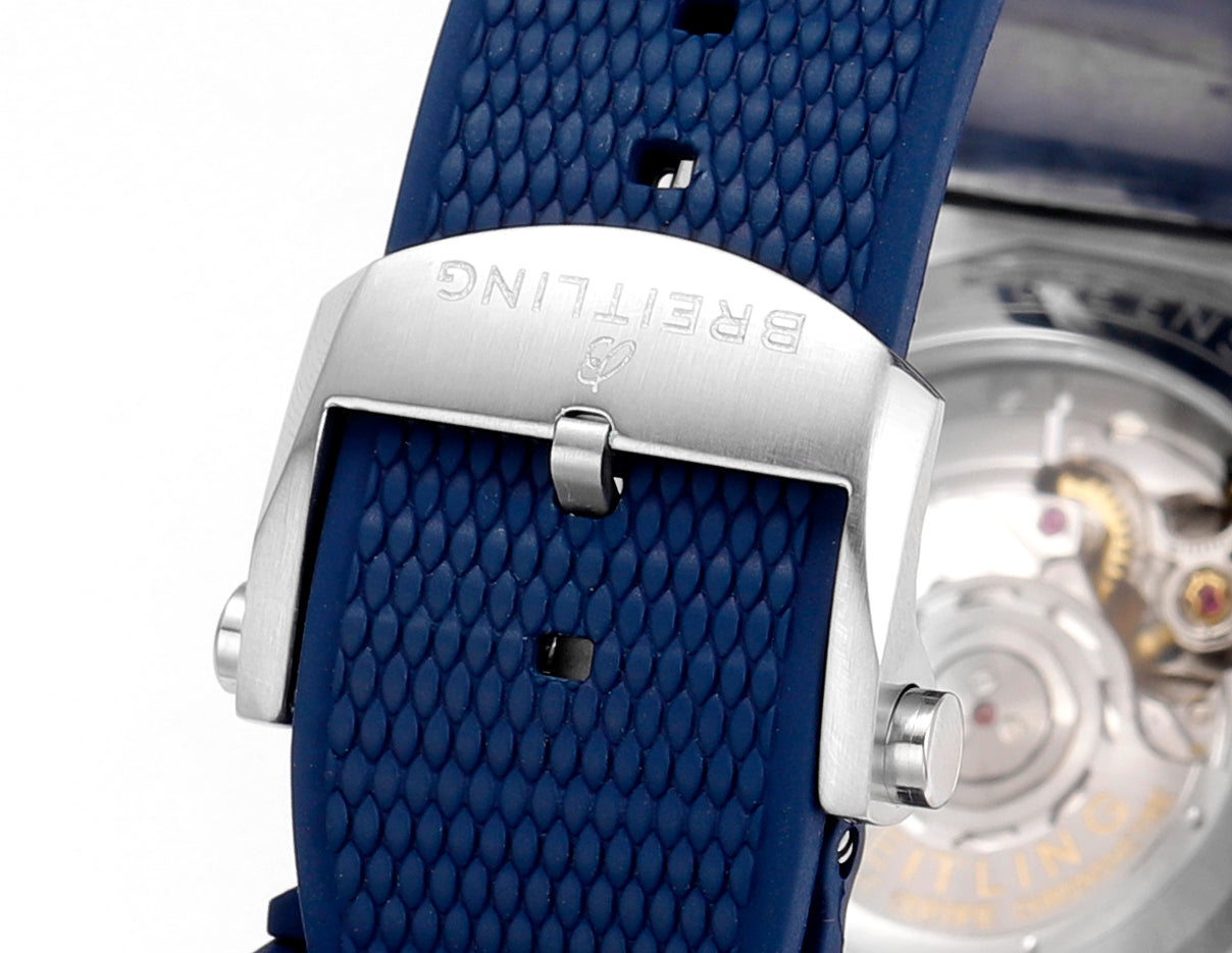 SUPER CHRONOMAT B01 44 CERAMIC BEZEL BLUE AND WHITE DIAL
