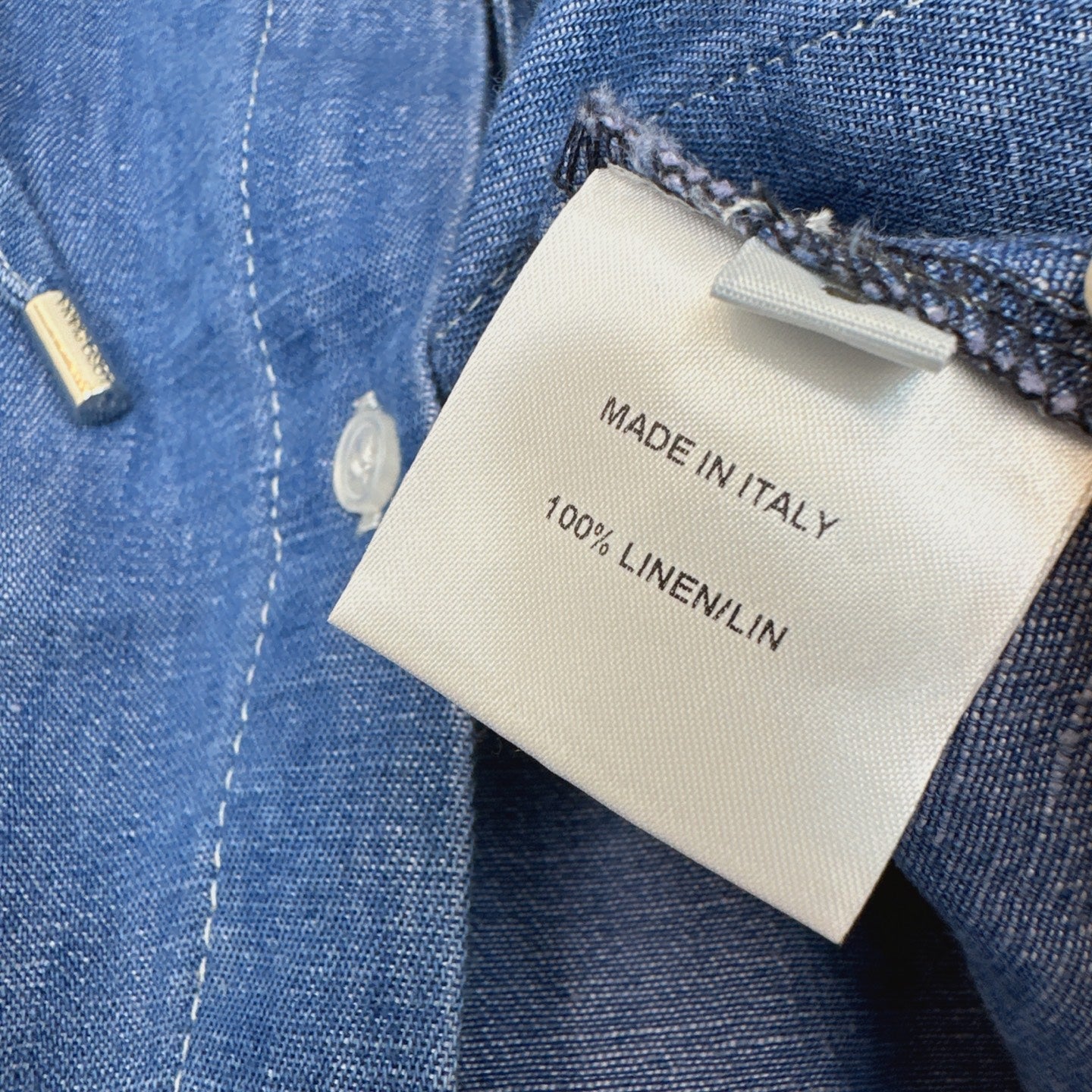 LORO PIANA 26S DENIM HOODED SHIRT 711