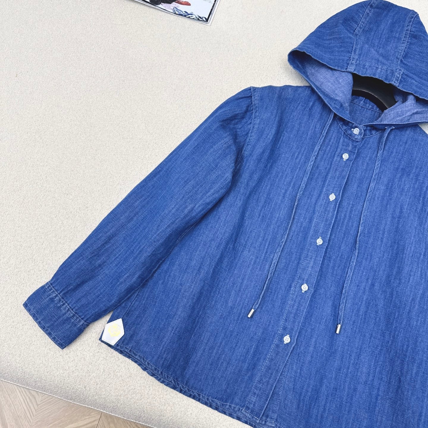 LORO PIANA 26S DENIM HOODED SHIRT 711