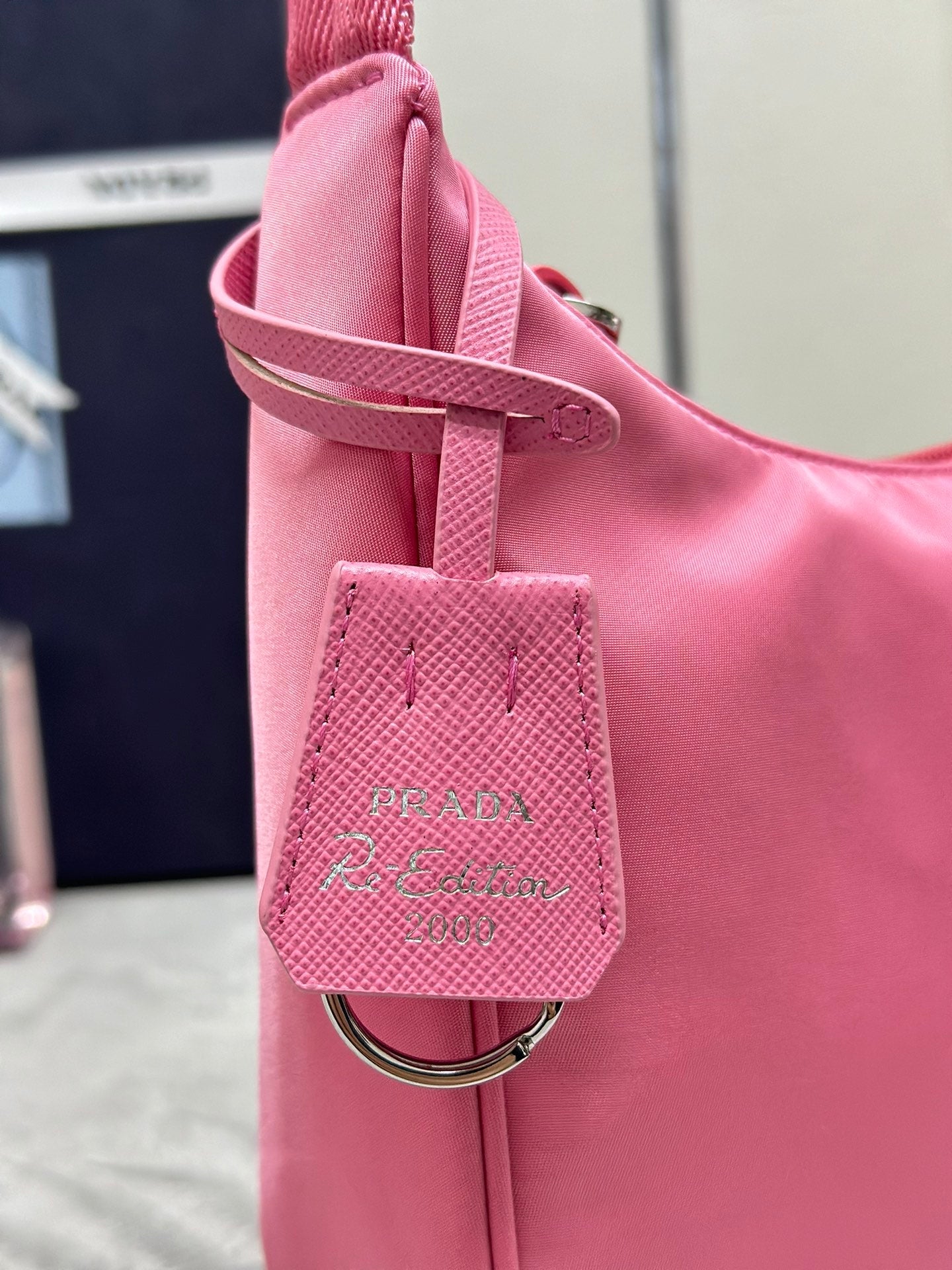 PRADA 26S SHOULDER BAG 23 IN PINK FABRIC