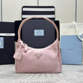 PRADA 26S HOBO HANDBAG 23 IN LIGHT PINK NYLON